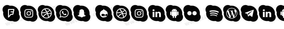 Icons Social Media 16字体转换